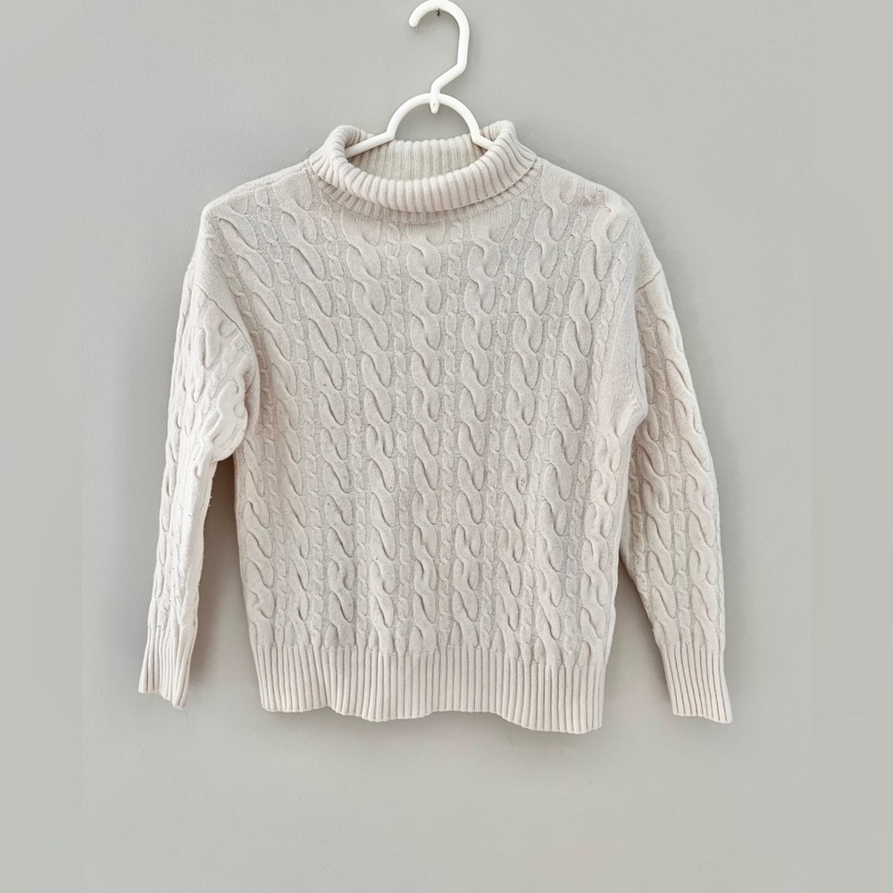 The Group Babaton Aritzia Merino Wool Cable Knit Sweater Jumper Size Large